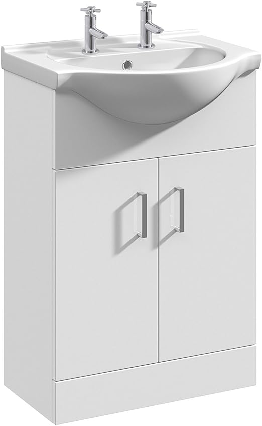 Home Standard® Floe Classic White Gloss 550mm Floor Standing Vanity