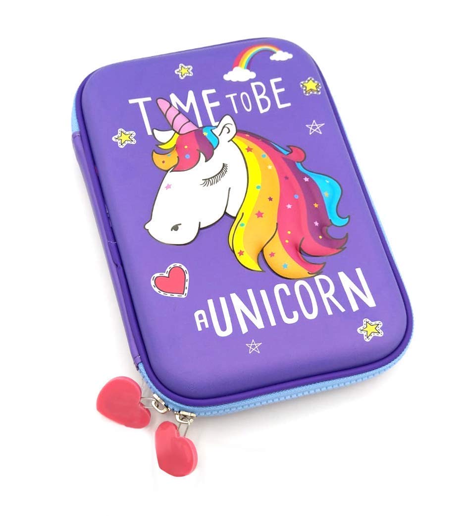 Rangwell NX Premium Stylish Unicorn Printed Large Capacity Hardtop Eva Pencil Case Organizer School Kids Girls Boys, Pen Pouch, Pencil Cases Pouch Stationery Pouch Kit (Style-4) (B09SV8RVFT) Amazon Price History, Amazon Price Tracker