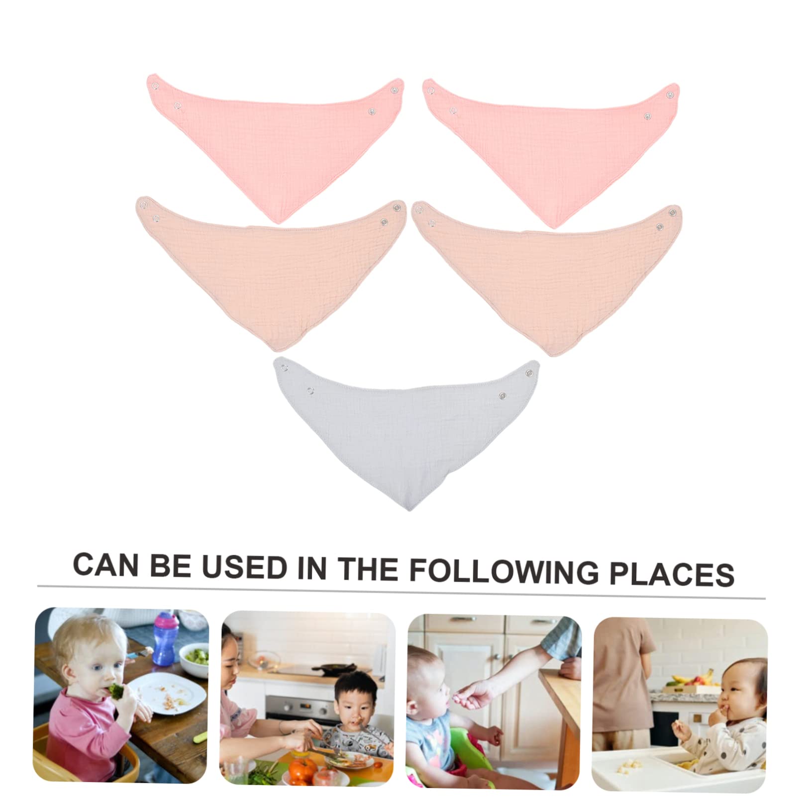 ibasenice 15piezas Baberos De Bandana Suave y Transpirable Para Viajes y Uso Diario Mantiene El Cuello Limpio y Seco Para Bebés Que Están Dentando