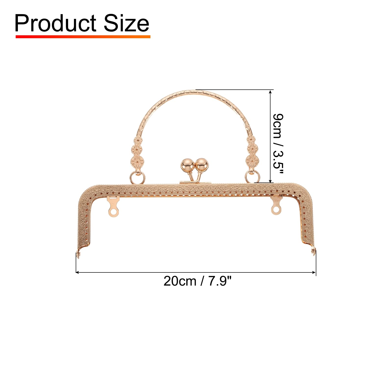 Amazon.com: uxcell Metal Purse Frame, 20cm/7.9