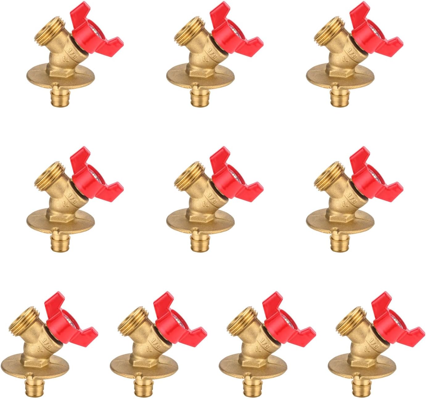 EFIELD (Pack of 10) Outdoor Valve 1/4Turn Sillcock Hose