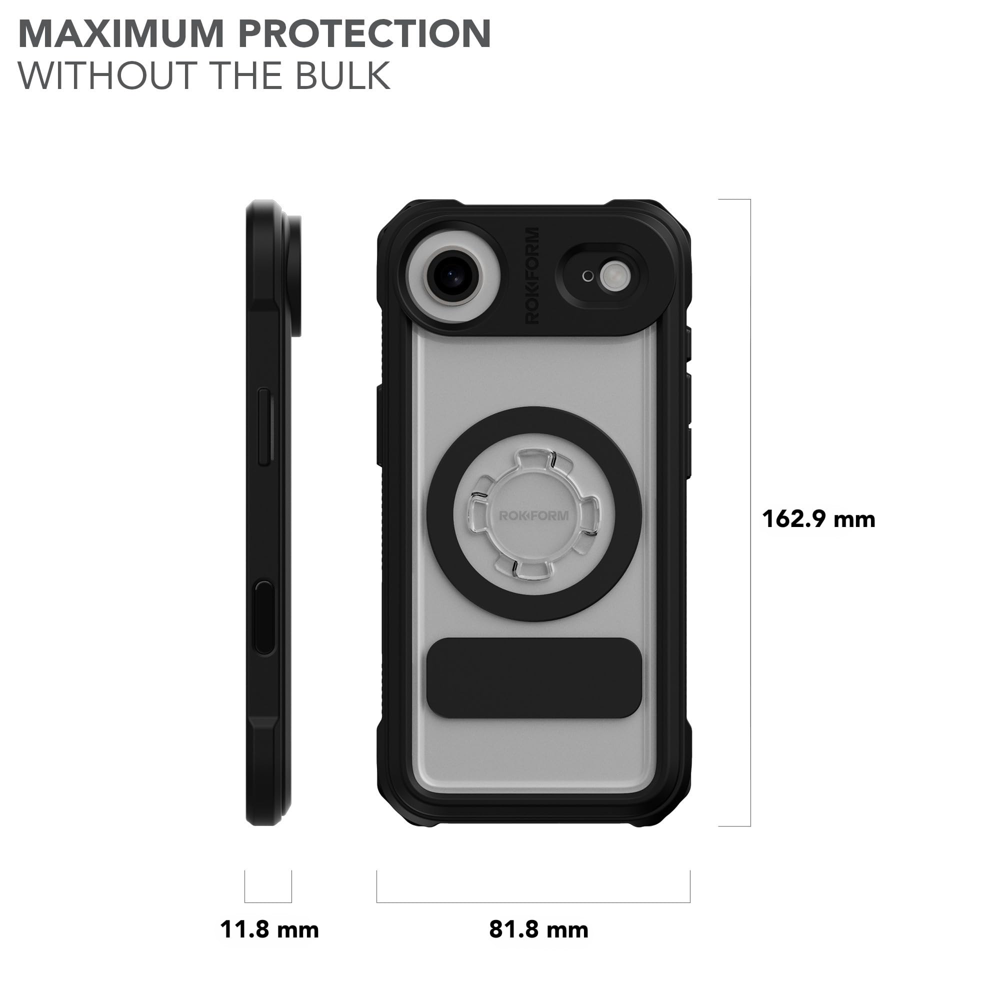 Rokform - Custodia in cristallo compatibile con iPhone 17 Air, custodia magnetica (trasparente)