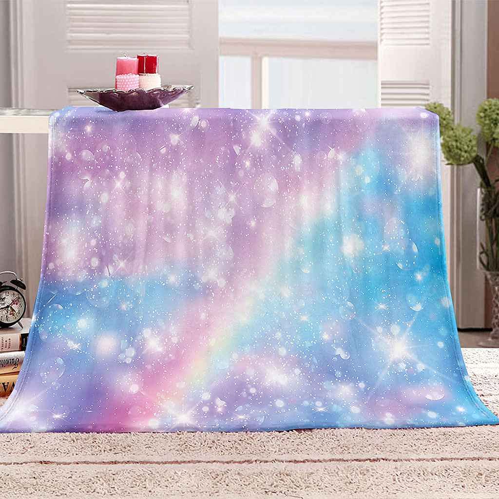 Couverture polaire flanelle microfibre plaid ciel étoilé chaud doux 130x150