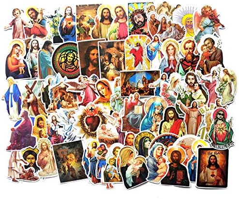 Jesus Christian Stickers Laptop Stickers Pack 68 Pcs Faith Wisdom Words Decals for Hydro Flask Water Bottle Laptops Ipad Cars Luggages