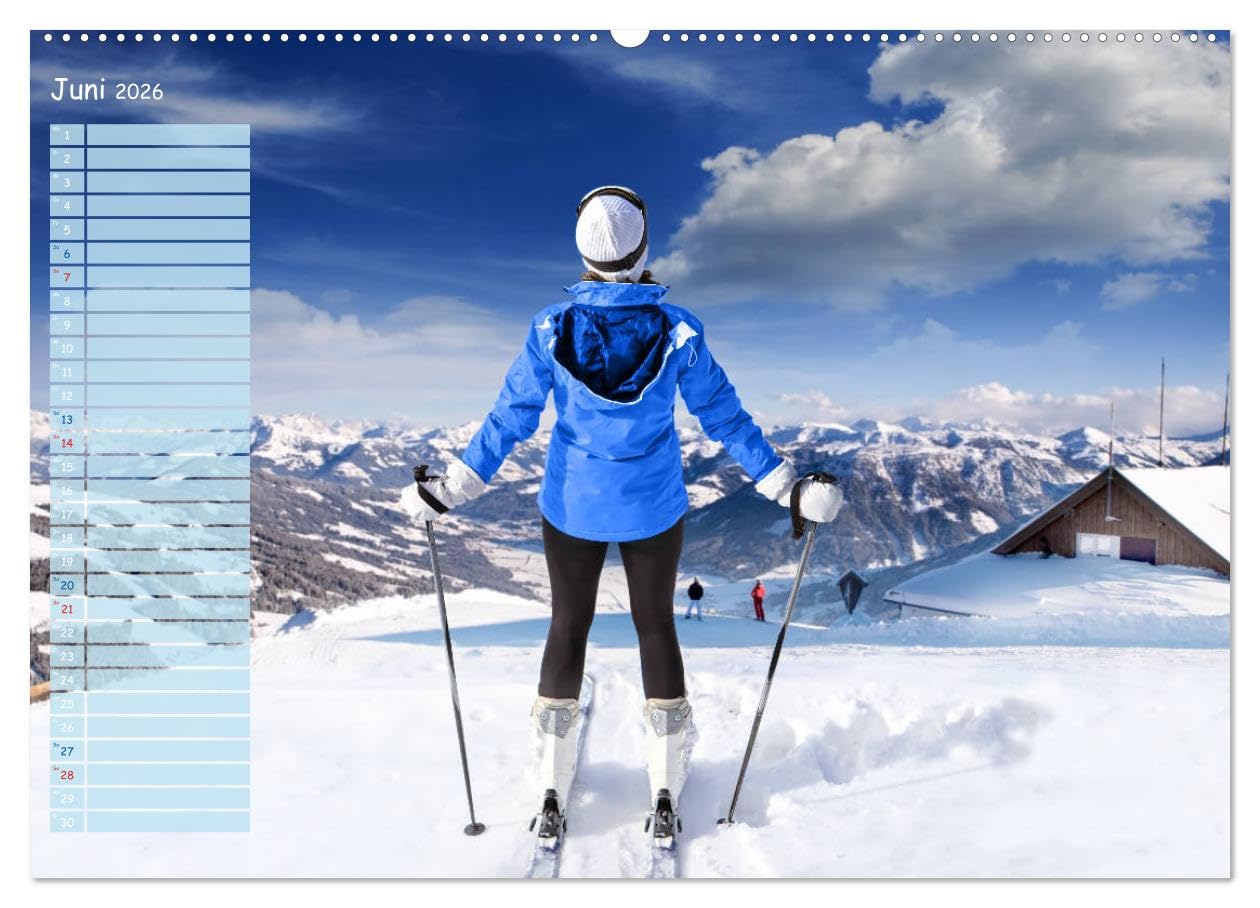 Ski und Snowboard - Leidenschaft im Schnee (Wandkalender 2026 DIN A2 quer), CALVENDO Monatskalender: Ein ganzes Jahr lang das Hochgefühl des Wintersports (CALVENDO Sport)