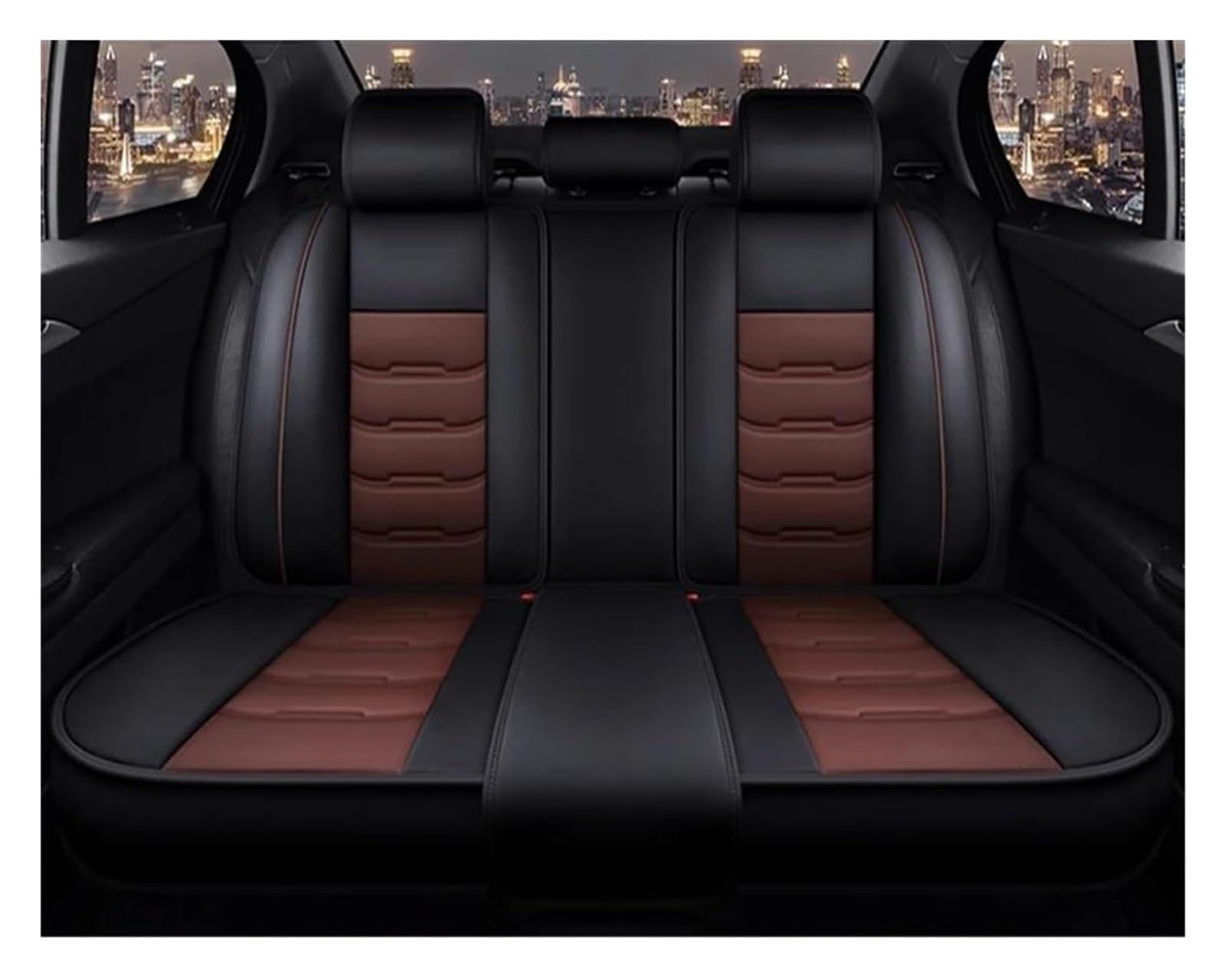 Für Fiesta Für Fusion Für Mondeo Für Taurus Autositzbezüge Autositzbezug Universal Style Autositzbezüge(Luxury Black Coffee)