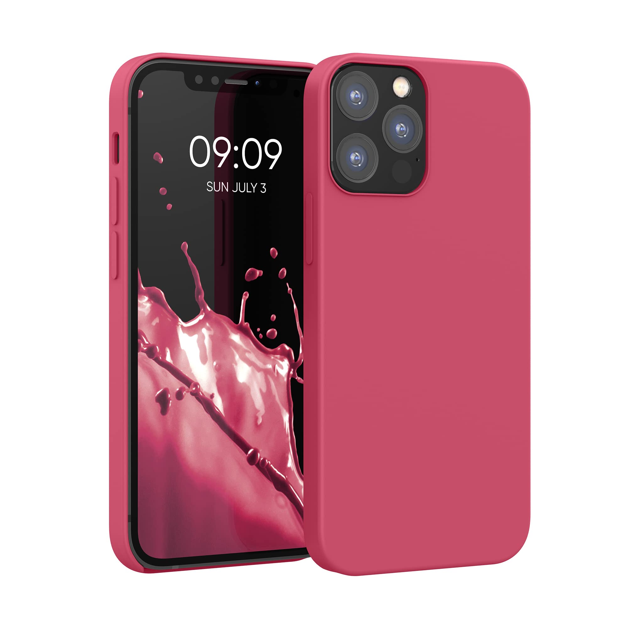 kwmobile Case Compatible with Apple iPhone 12 / iPhone 12 Pro Case - TPU Silicone Phone Cover with Soft Finish - Awesome Pink