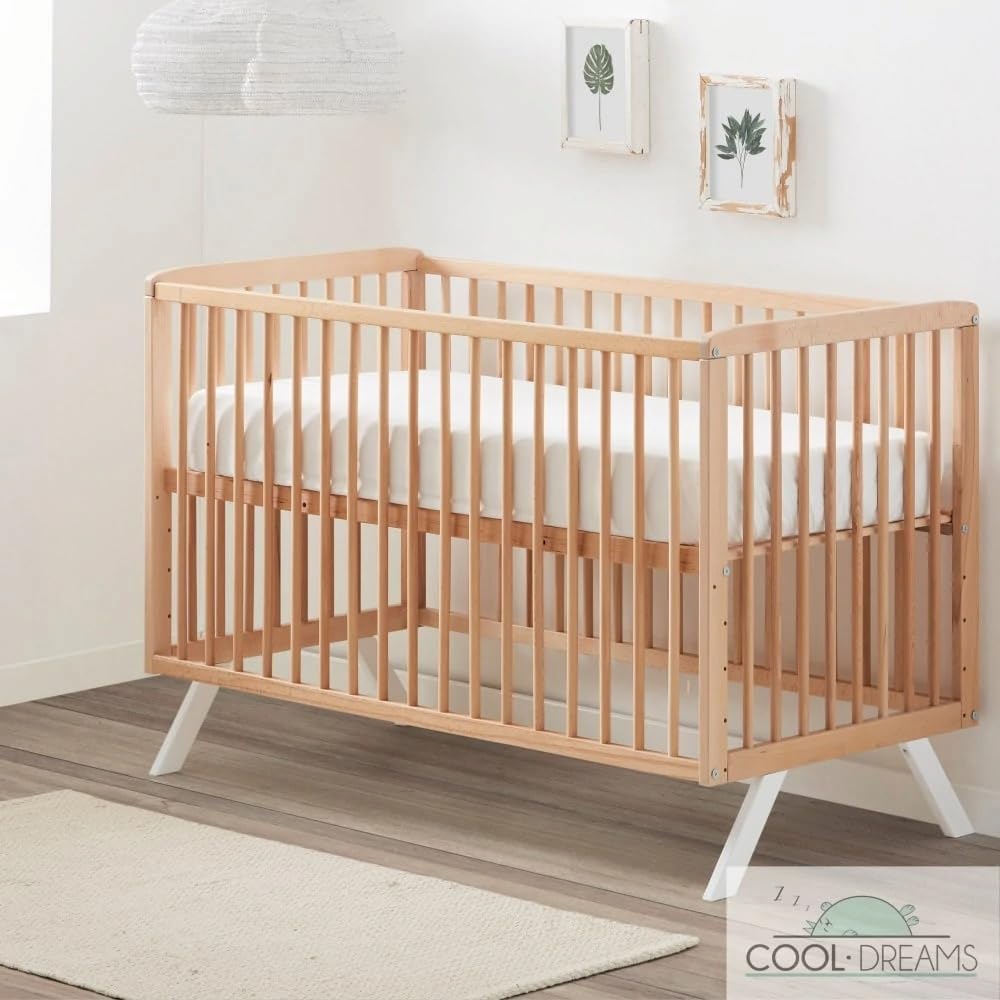 Cuna Gemelar Colecho 120x60 cm. Uso Desde el Nacimiento | Koala CoolDreams | Estilo nórdico natural. Desde el nacimiento hasta 3 años. Kit colecho incluido, 2 unidades completas.