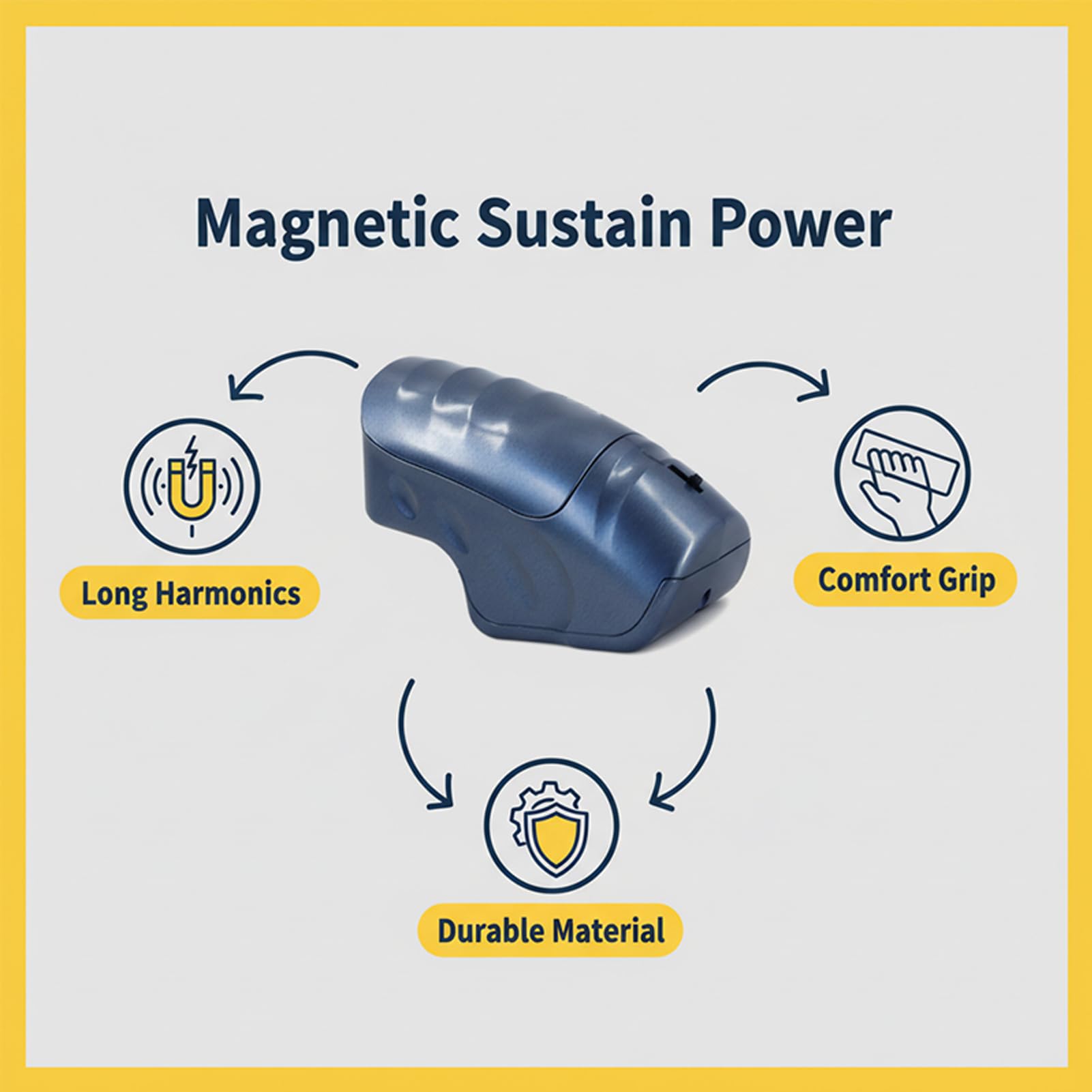 Sustain Infinito para Guitarra Eléctrica, Unidad de Efectos con Empuñadura Ergonómica Contorneada a la Mano Sostenidor de Guitarra Portátil para Resonancia Armónica