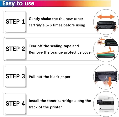 Vista 13 de 057 H - Cartucho de tóner compatible con Canon 057 057H, alto rendimiento, paquete de 2 unidades, 10,000 páginas con tinta de impresora Canon
