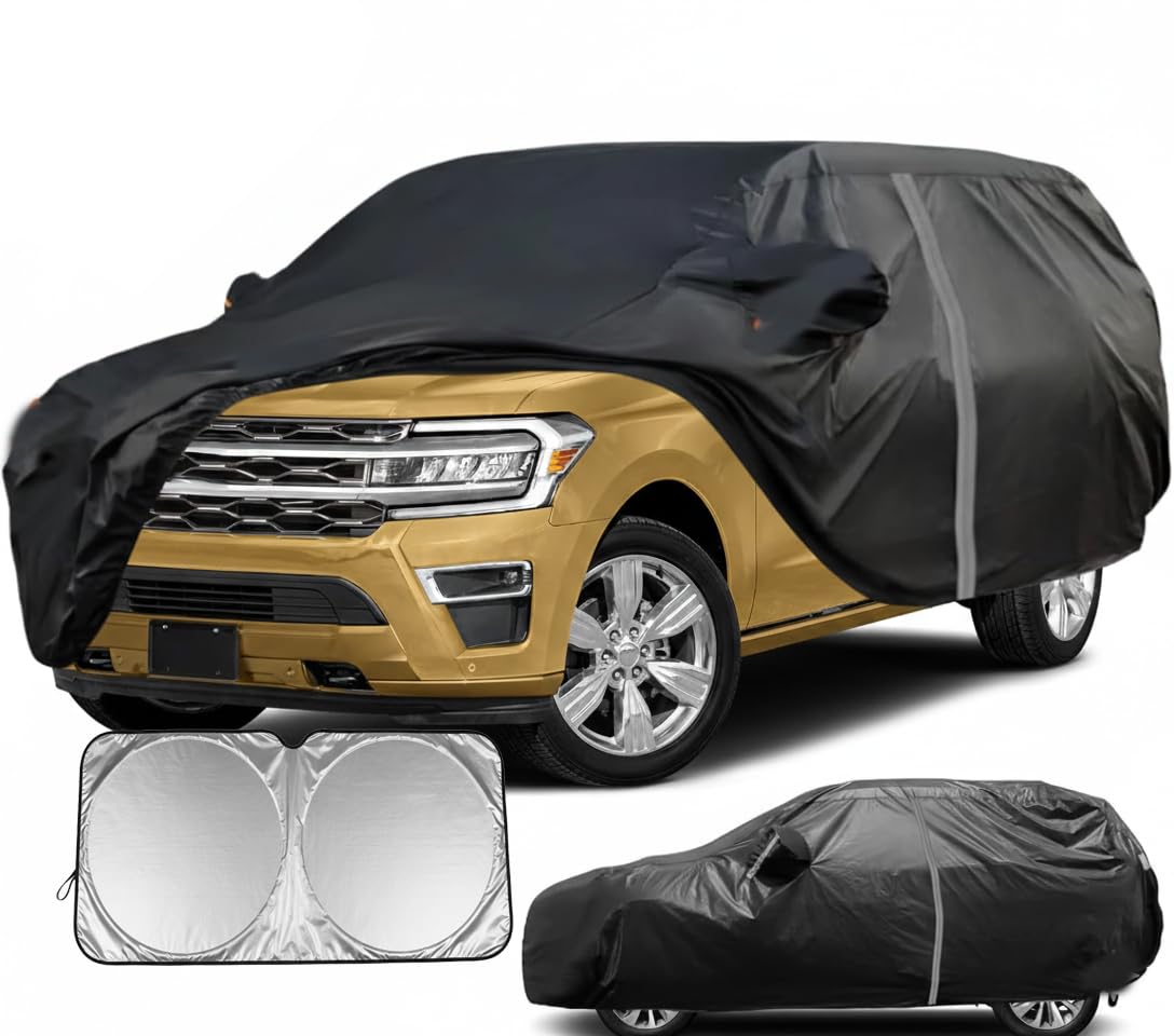 Waterproof Truck Cover Custom Fit for GMC Sierra/Chevrolet Silverado 1500LD Regular cab 8' 2015–2019，All Weather Pickup Truck Cover,Windproof Cover, Snow Rain Dust Cover,Sun UV Protect(XL)