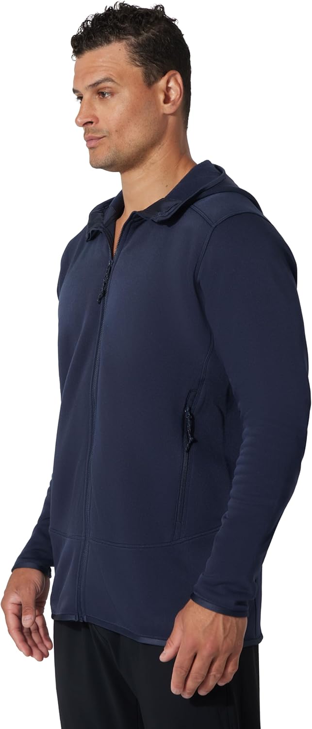 90 Degree By Reflex Mens Full Zipper Fleece Hoodie Jacket - Image 2