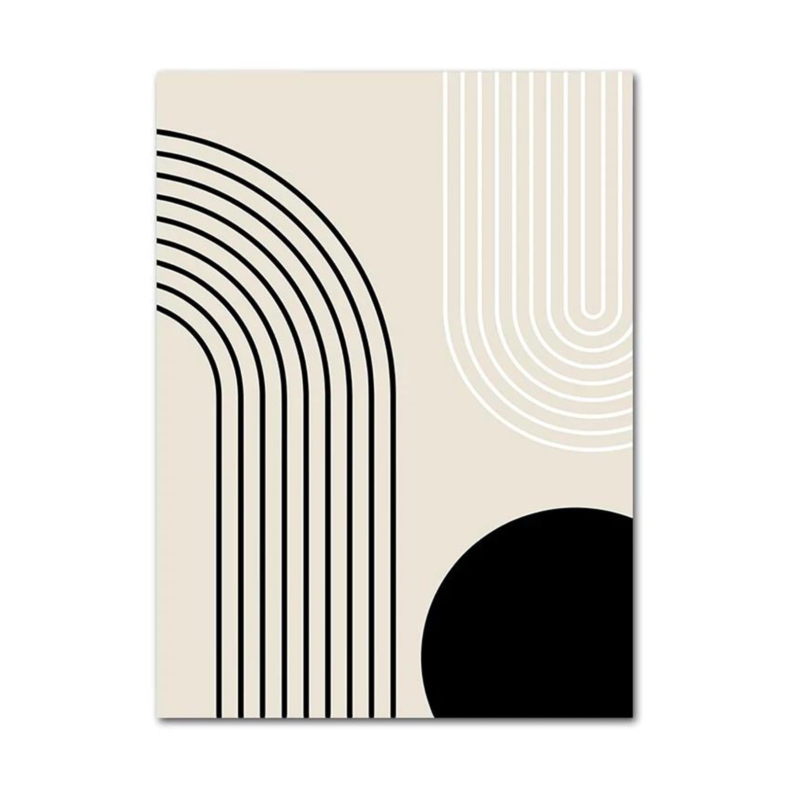 Tableau déco nature abstrait boho en toile 20x30 motif affiche nordique minimaliste