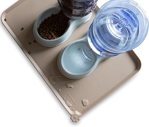 Miniatura 278 de Hoki Found - Bandeja de silicona para comida de mascotas , tapete mantel individual antideslizante para mascotas, tapete impermeable de alimentación