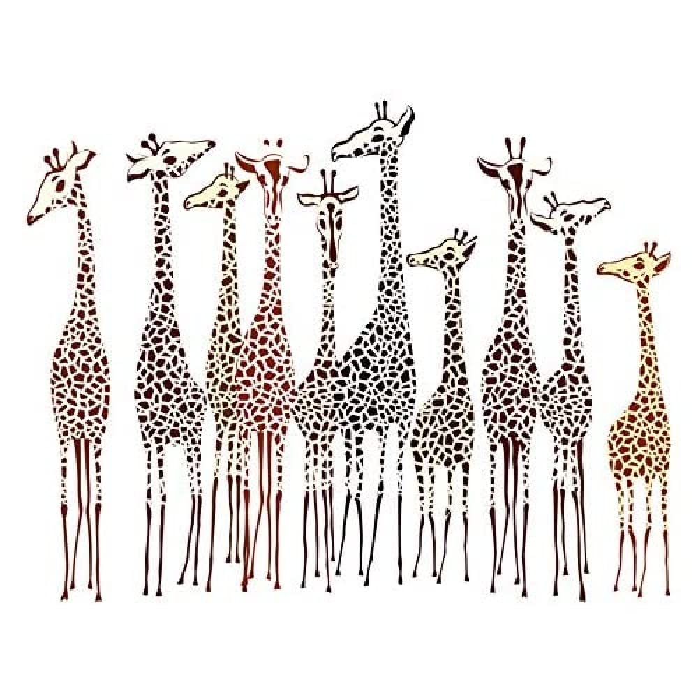 Wee Blue Coo Group Of Giraffes Unframed Wall Art Print Poster Home Decor Premium