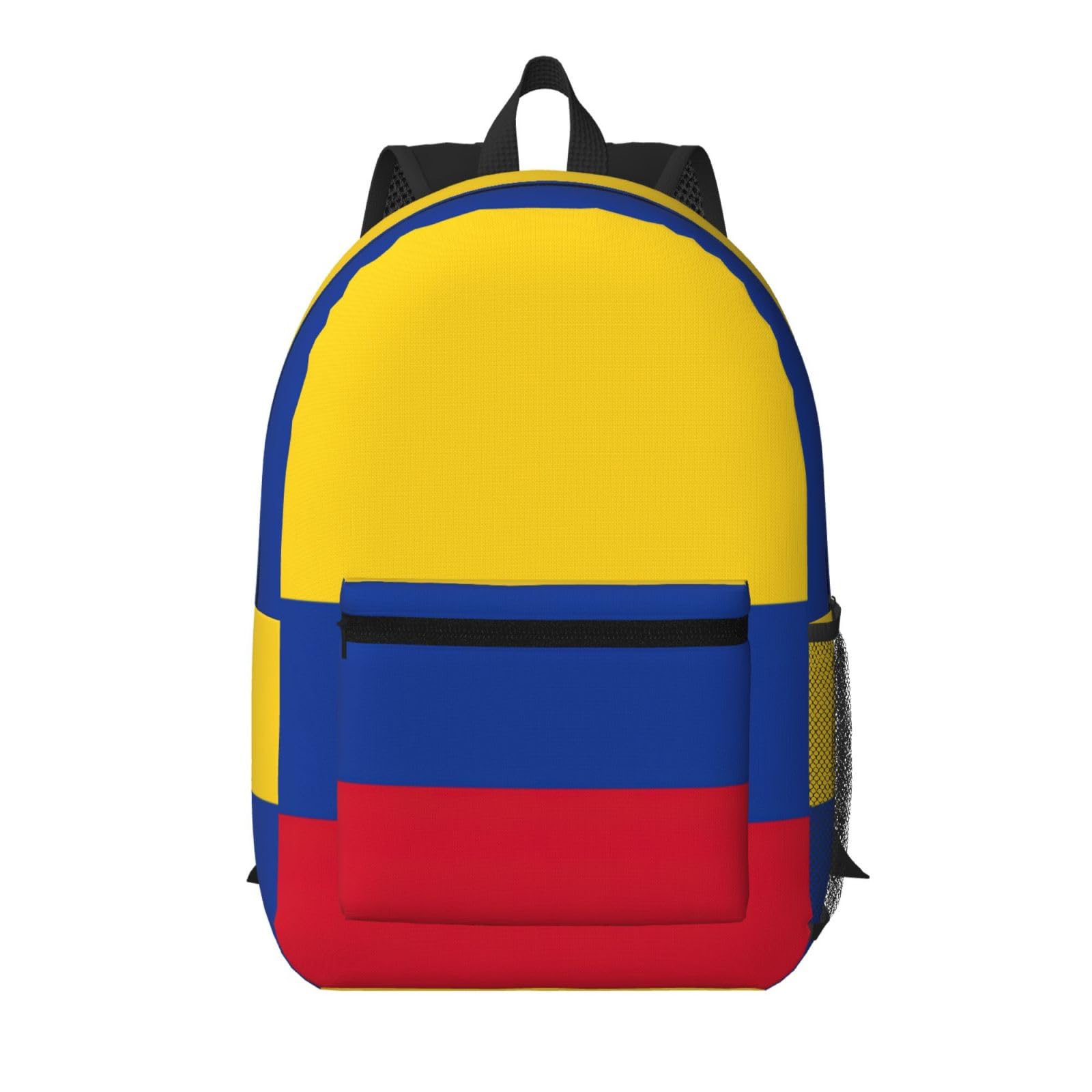 Sac à dos d'école léger EdWal noir avec motif drapeau Colombie - 8
