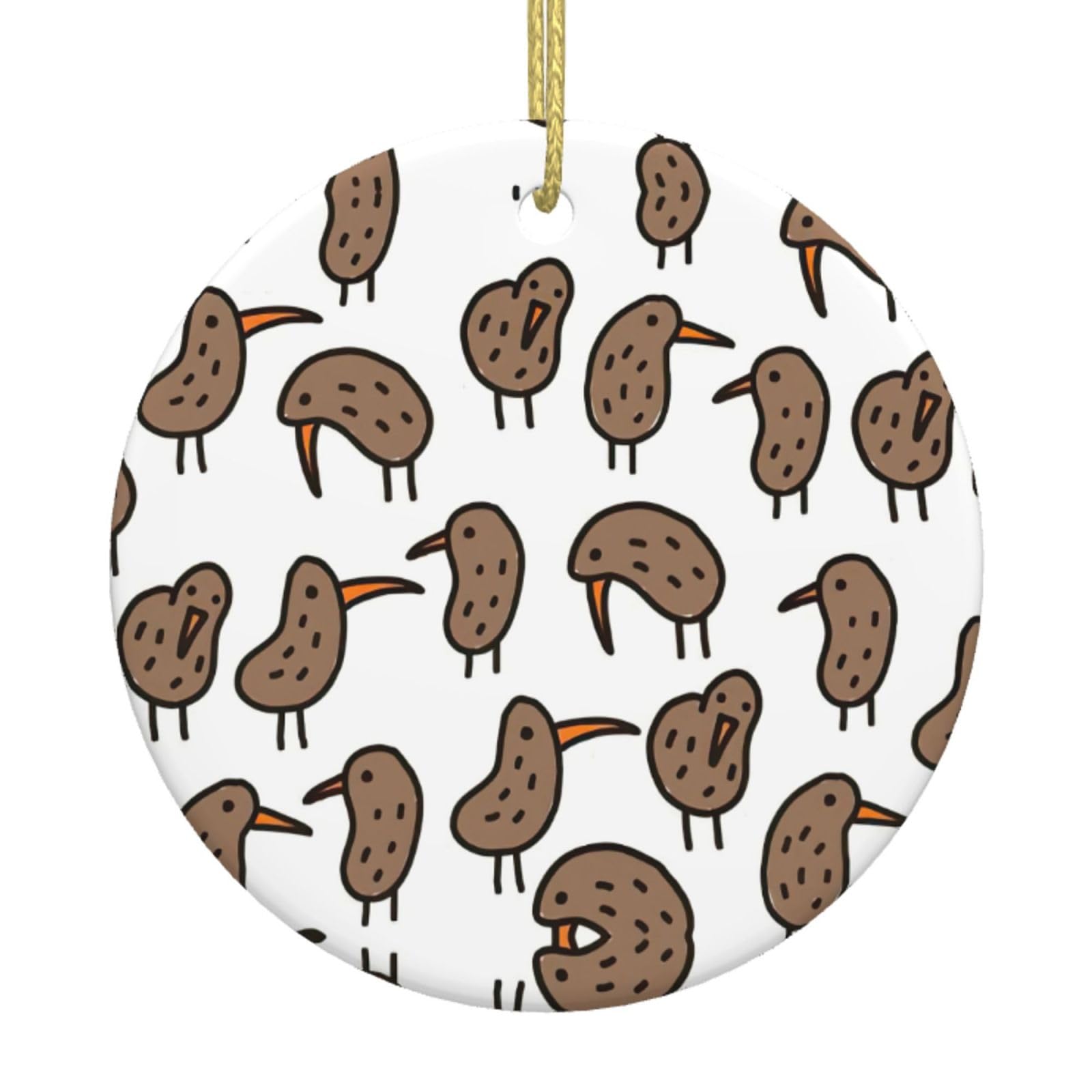 Stolmx Kiwi Birds Cute Christmas Hanging Decoration,Ceramic Ornamentï¼Œxmas Tree Keepsake Bauble