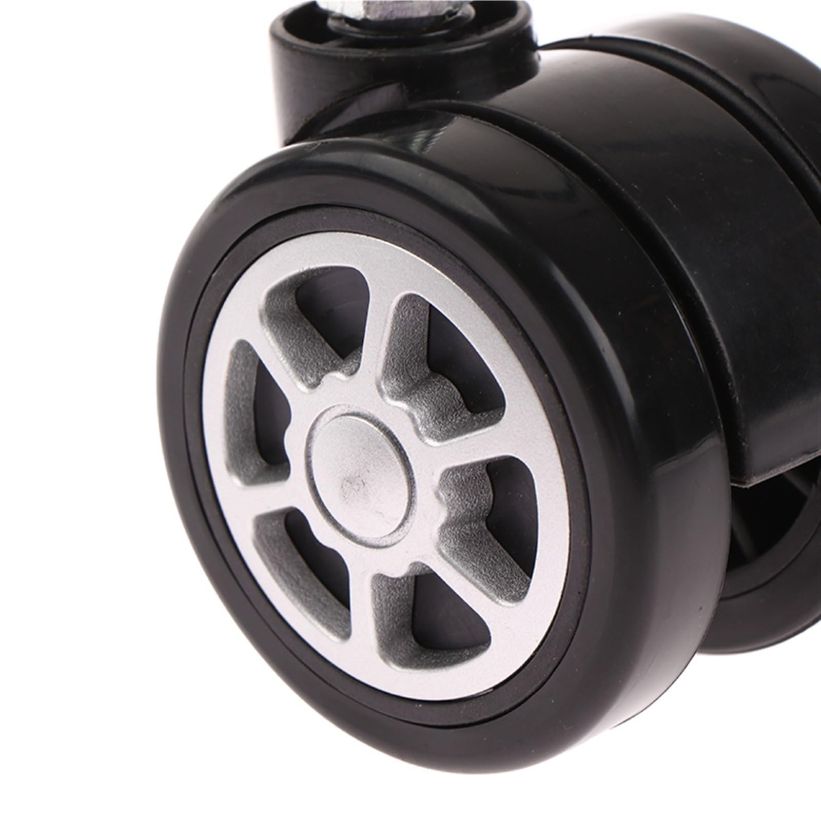 1 rueda giratoria de goma de 60 mm para silla de oficina, ruedas giratorias de repuesto, ruedas suaves y seguras para muebles (A)