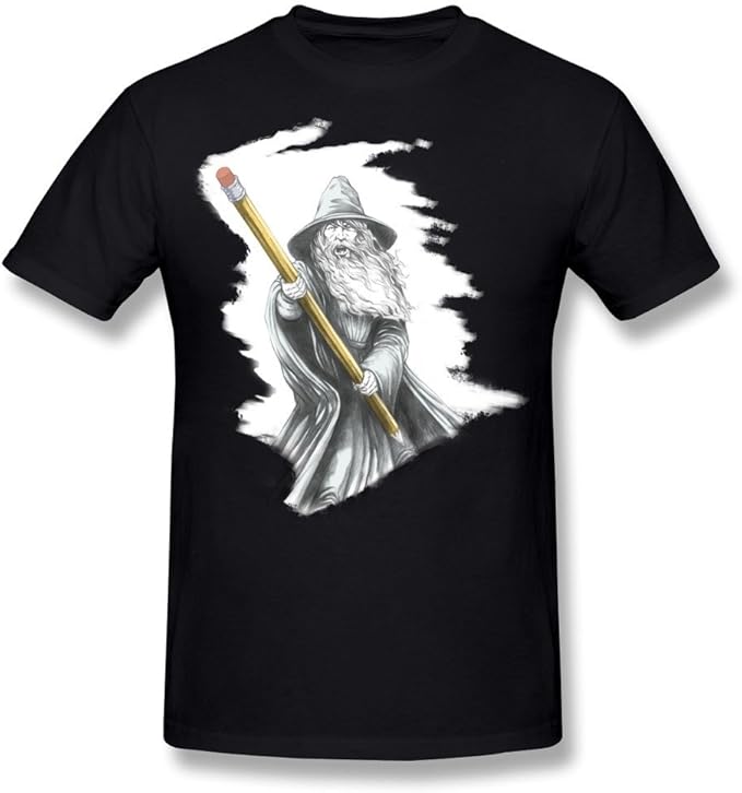 Amazon 顔春 メンズ 16 夏 鉛筆の武器 半袖tシャツ Black Xl Tシャツ カットソー 通販