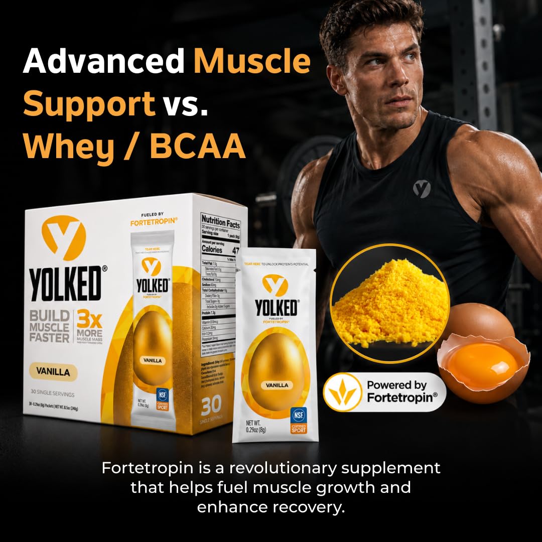 YOLKED Muscle Building Supplement Powder - NSF Certified - 30 Servings — Amazon image 6