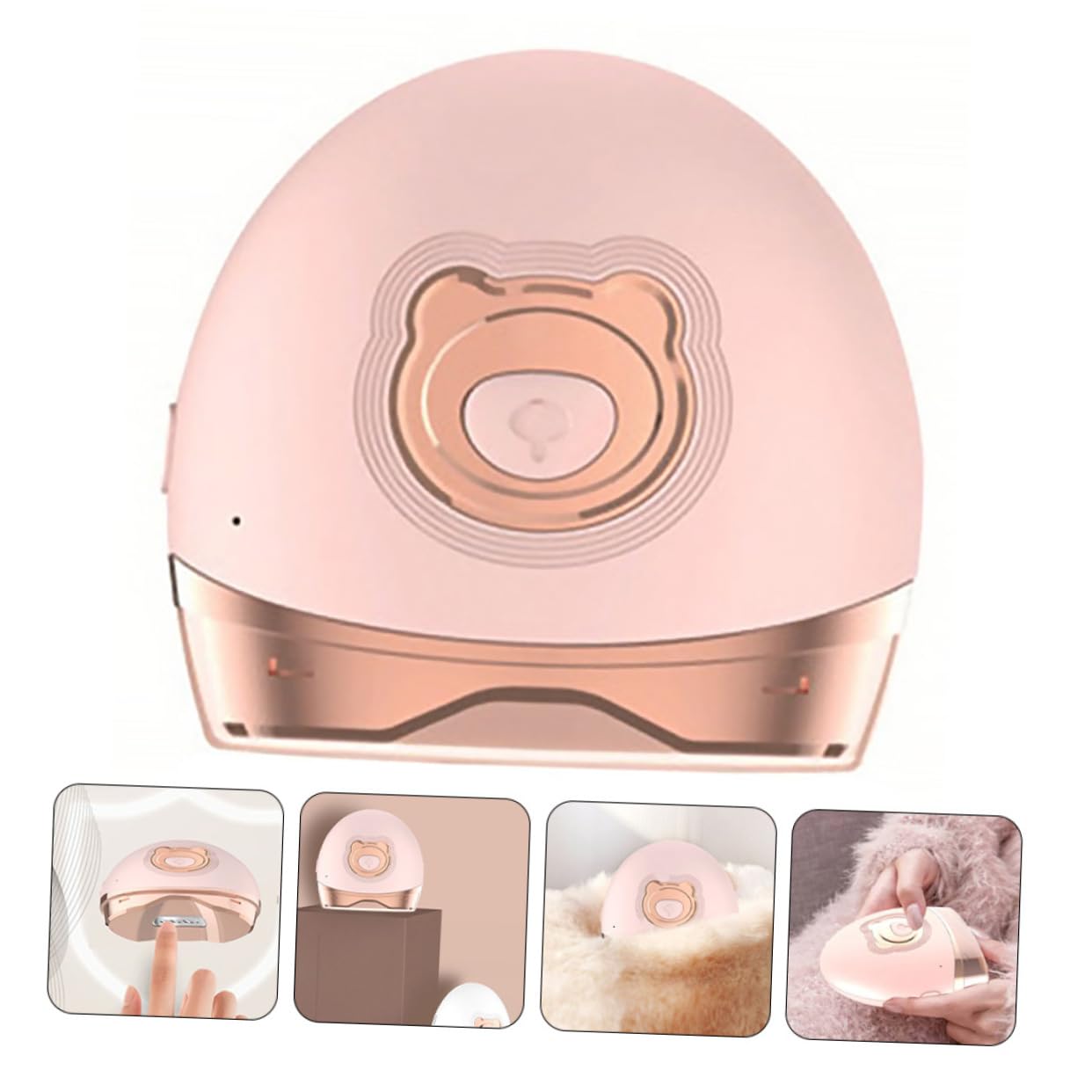 Tagliaunghie Elettrico Automatico per Bebé e Anziani Rosa | 500mah, Ricarica Micro USB Dc3.7v 2.2w, Abs e Acciaio, Sagomatura Sicura