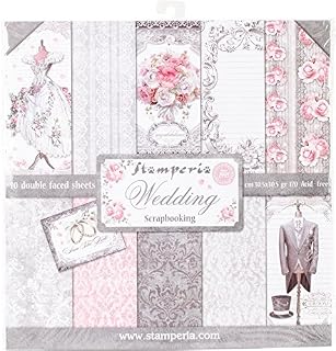 Stamperia Intl Double Sided Paper Pad (10/Pack), Black/White, 12" x 12"