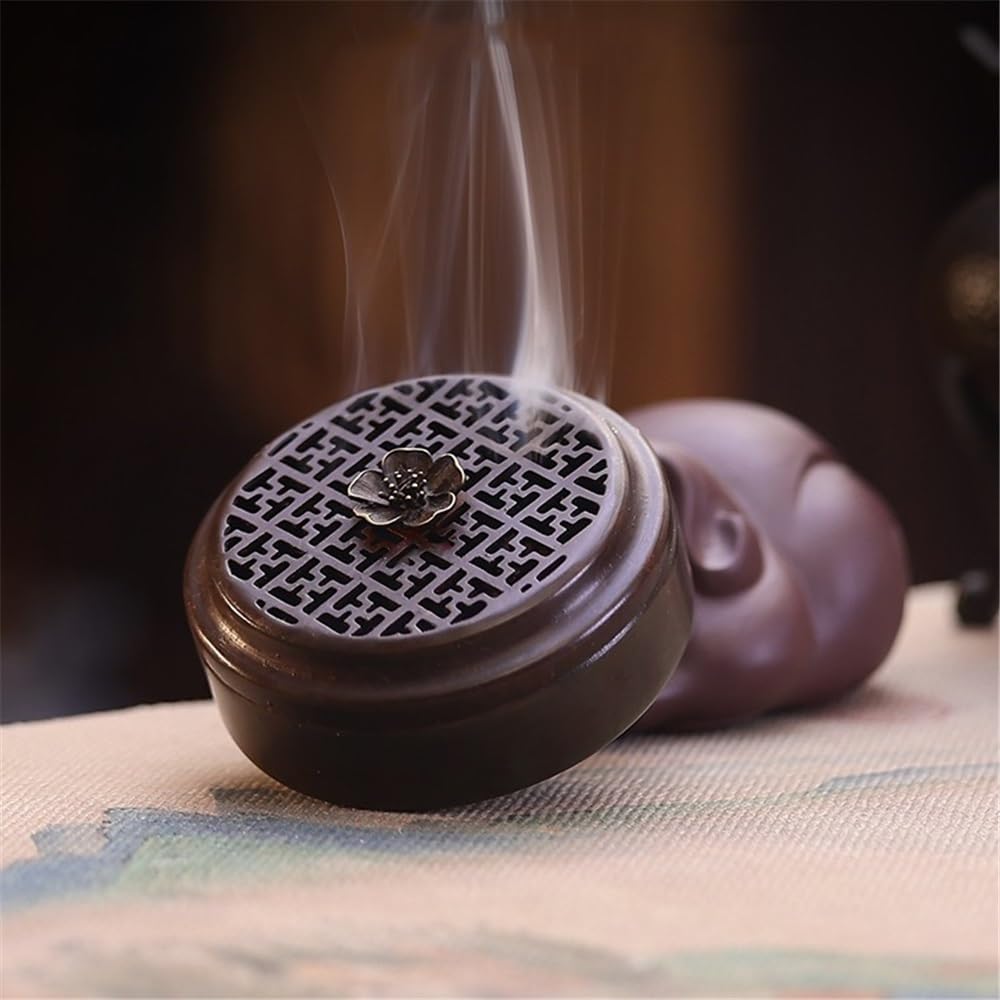 Quemador de Incienso Quemador de Incienso Redondo Creativo Cobre for la Ceremonia del té en Interiores