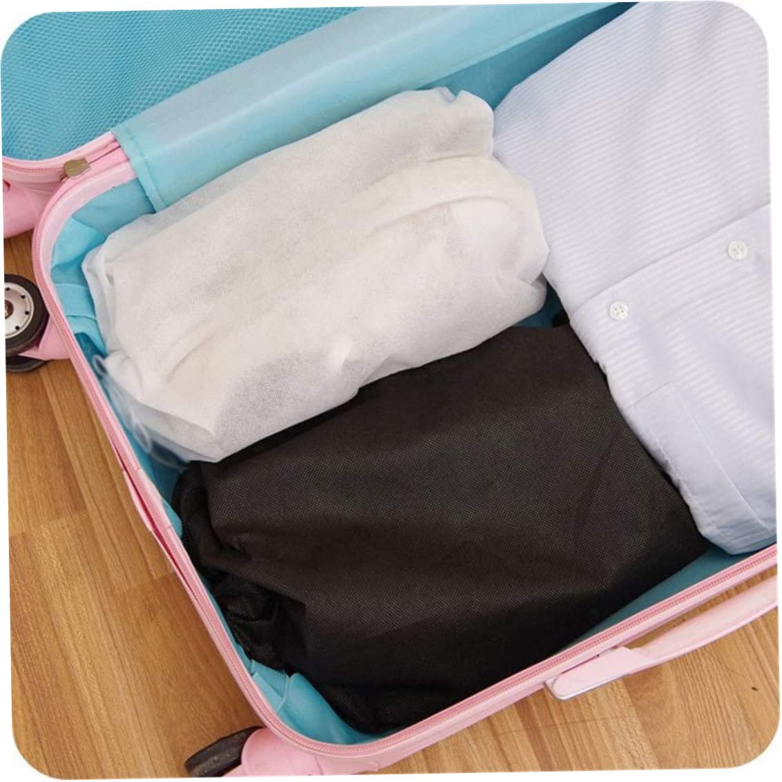 Lot De 5 Sacs à Chaussures Vanyibro - Tissu Nylon - 40x30cm - Cordon De Serrage - Pour Voyage Et Rangement
