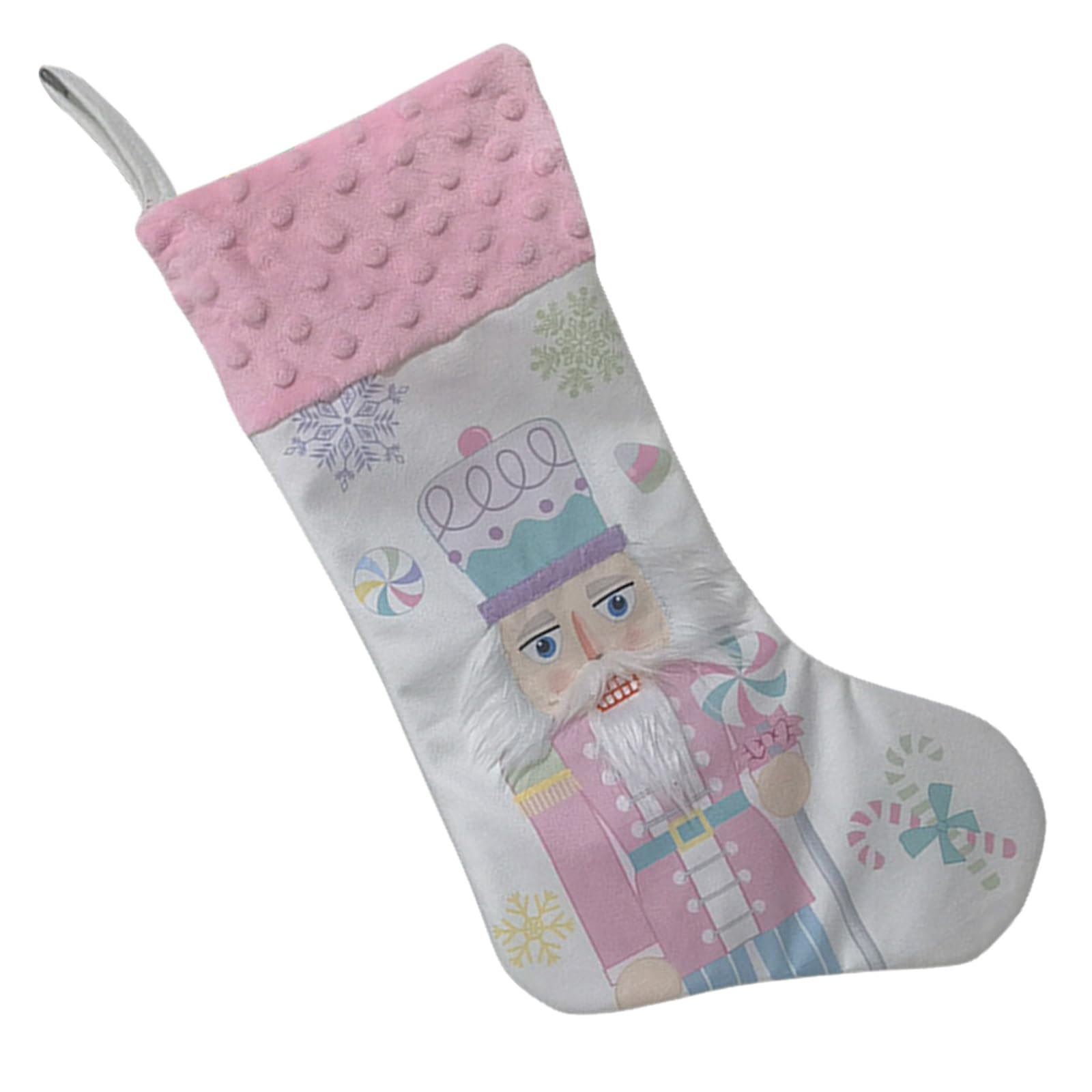 Hsioluted Nutcrackers Soldier Christmas Stocking Large Capacity Present Bag Home Ornament Stylish Festival Hanging Decoration Christmas Stocking