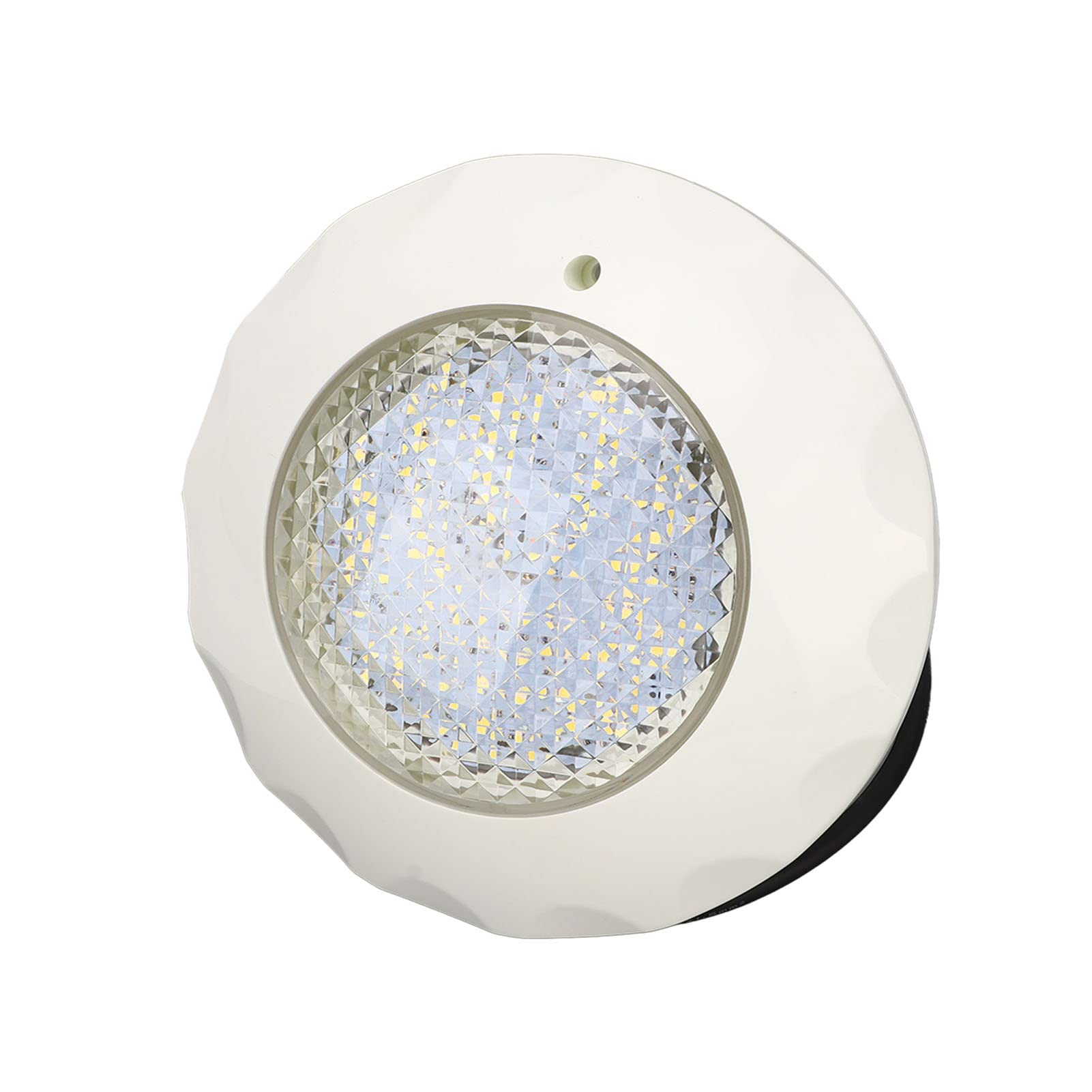 Aramox LED-Poolleuchte, ABS-PC, Unterwasser-LED-Licht, AC 12 V, 15 W, IP68, mit Wandmontageplatte, mit Epoxidharz Gefüllt, 50.000 Stunden, Weiße Poollampe für Schwimmbäder, Brunnen, Teich, Aquarium