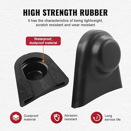 Miniatura 3 de FSFY - 2 piezas de cubierta de tuerca de perno de goma impermeable negra apta para motocicleta Harley Touring