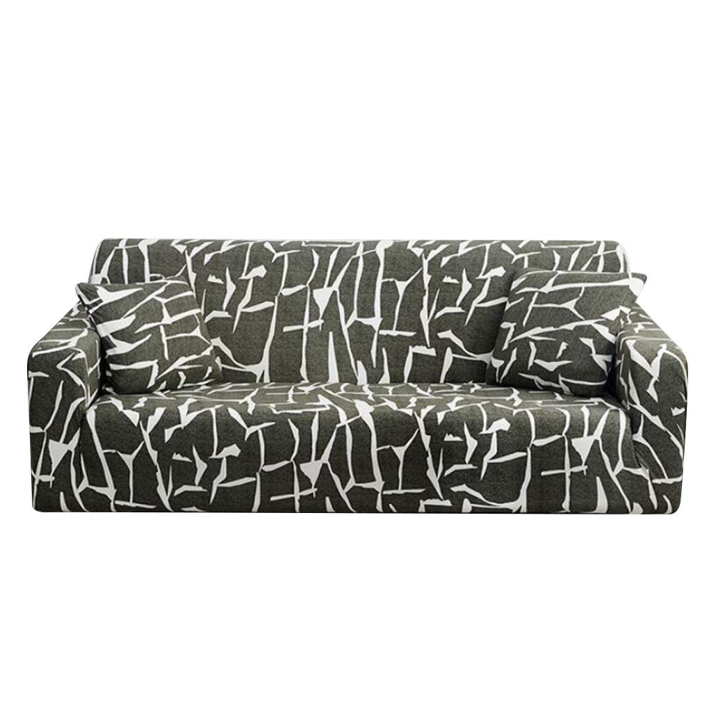 AOHMG Stretch Sofa Slipcover Cover 1 Piece, Printed Polyester Spandex Anti Slip Sofa Couch Coverings, 1/2/3/4/ Seat Furniture Protector with Anti-Skid Foam,B_Chair