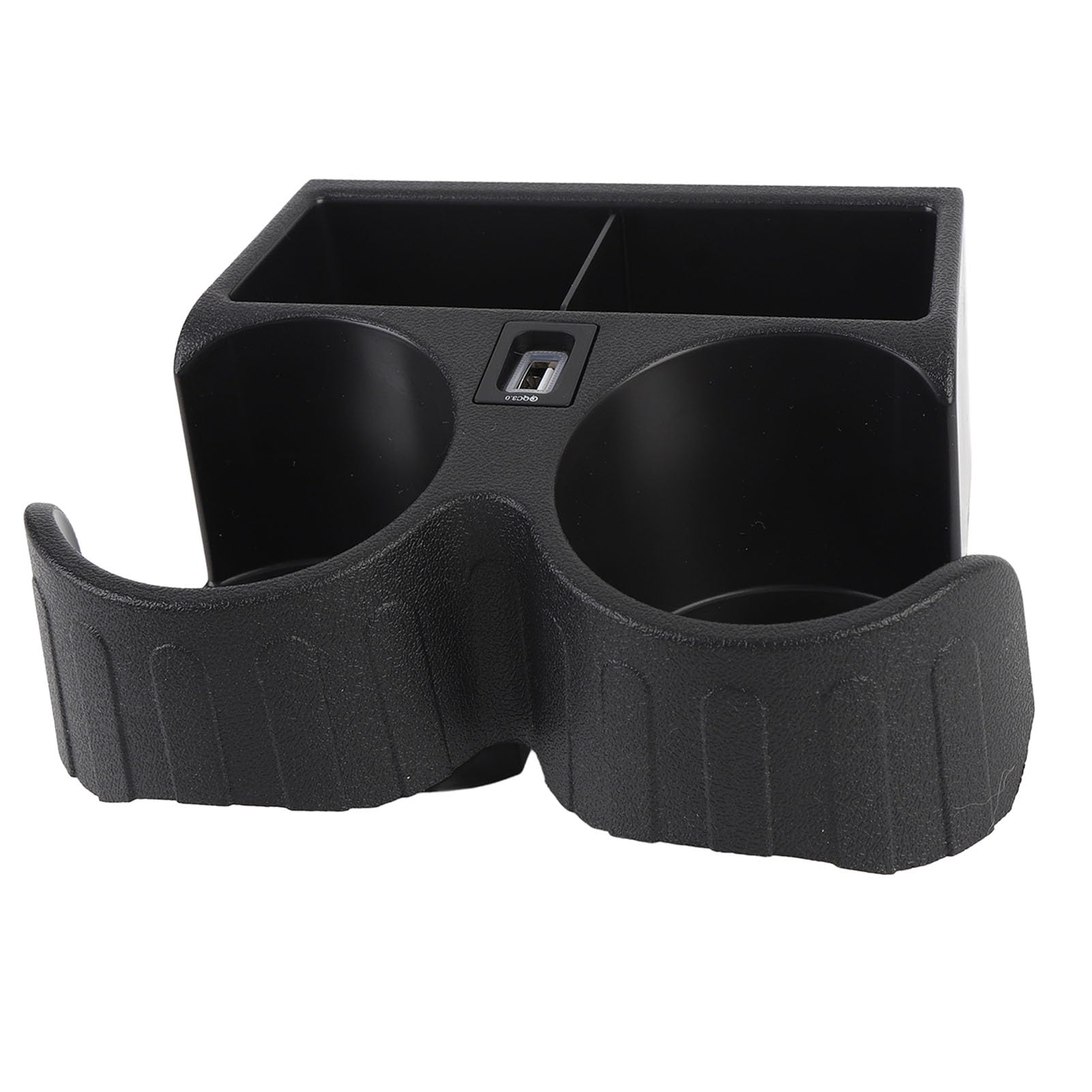 Uchwyt do Kubka Samochodowego Port USB FYE727069 Plactopoodporne Tworzywa Sztuczne Wielofunkcyjne Napoje Samochodowe Konsola Podwójna Kubek Uchwyt do Dwóch Filiżanek Czarny