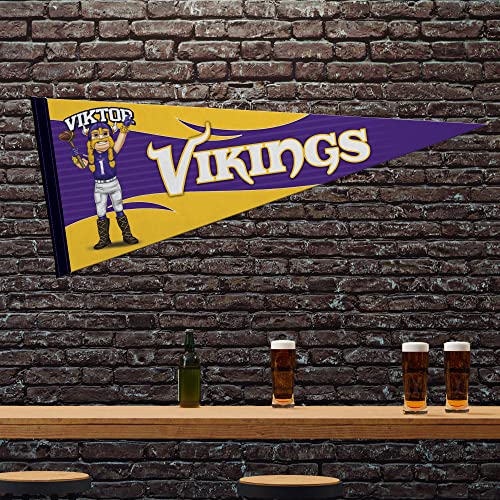 Image of Rico Industries NFL Football Mascot inch 12 inch x 30 inch Felt Wall Decor Pennant - Great for Home /Bed Room /Man Cave Decor