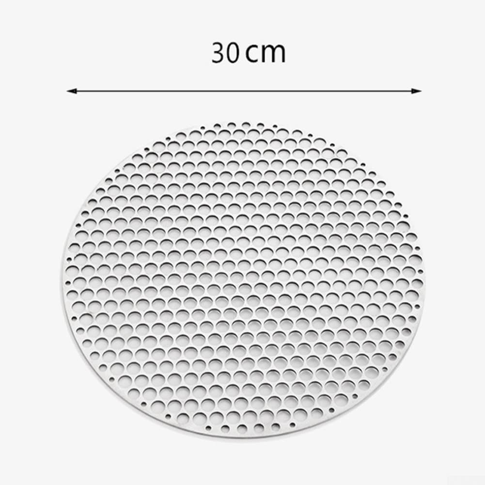 Siatka do grillowania, Półka do pieczenia Okrągła siatka grilla ze stali nierdzewnej Mata grillowania Piekarnik węglowy Siatki parowe Ruszt | 30CM