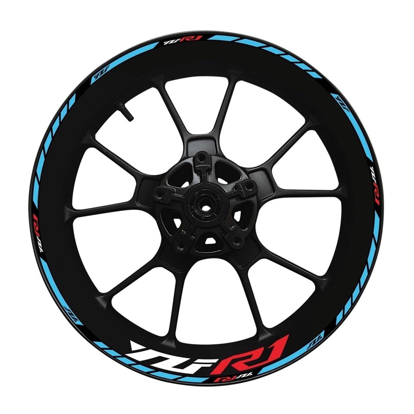 Motorcycle Thickened Edge Outer Ring Reflective Sticker Stripe Wheel Decals for Yamaha YZF R1(Color2)