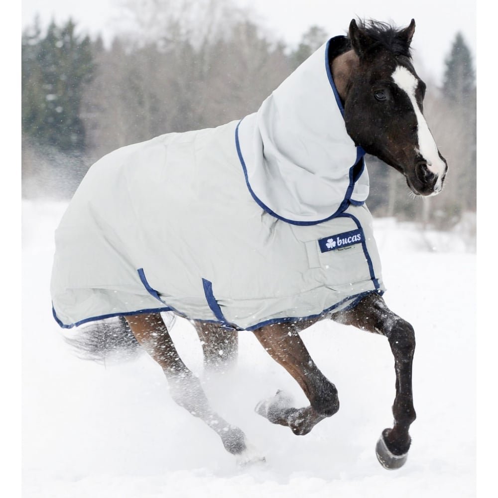 Bucas PowerTurnout - Manta para Caballo, Color Plateado 135