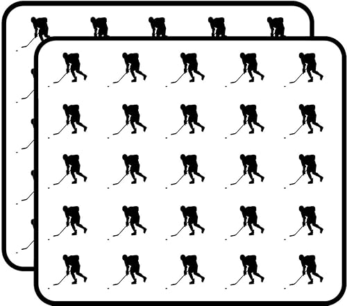 Hockey Player Skating to The Puck Sticker for Scrapbooking, Calendars, Arts, Kids DIY Crafts, Album, Bullet Journals 50 Pack