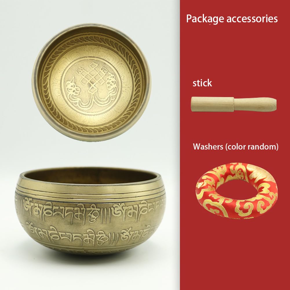 Set di campane tibetane per meditazione, fatta a mano, per yoga, attenzione e meditazione, set di campane tibetane per yoga, rilassamento, donne e