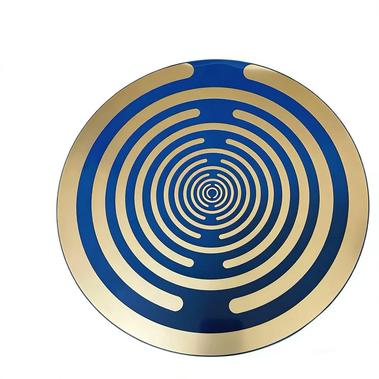 Lakhovsky MWO Disco de gran tamaño de 30 cm, oscilador multionda, bobina de cobre, mejora el diseño de cifrado, Azul, tamaño extragrande dorado Oro galvánico