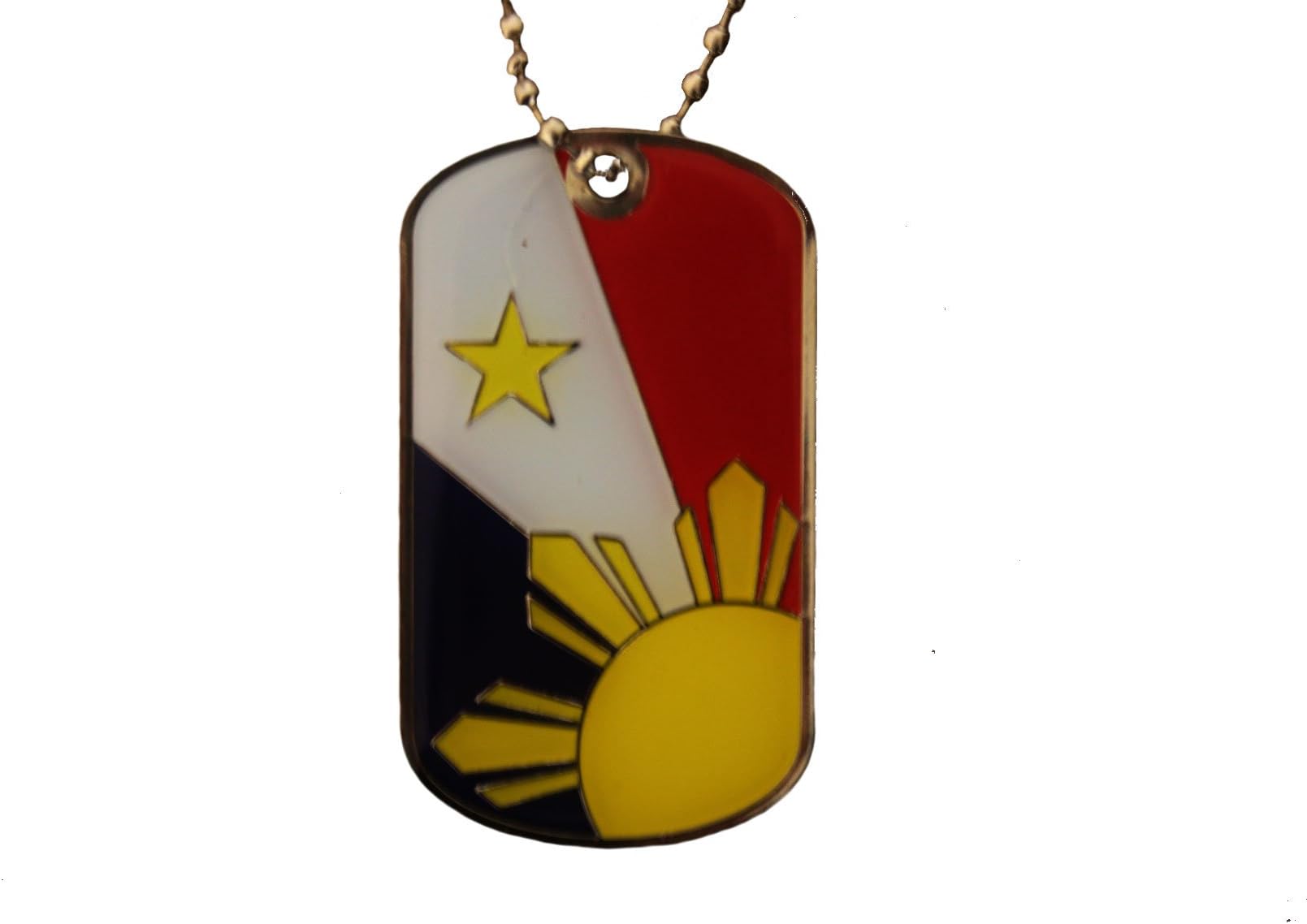 Philippines Country Flag Dog Tag Metal Necklace with 14 Inch Chain ... New