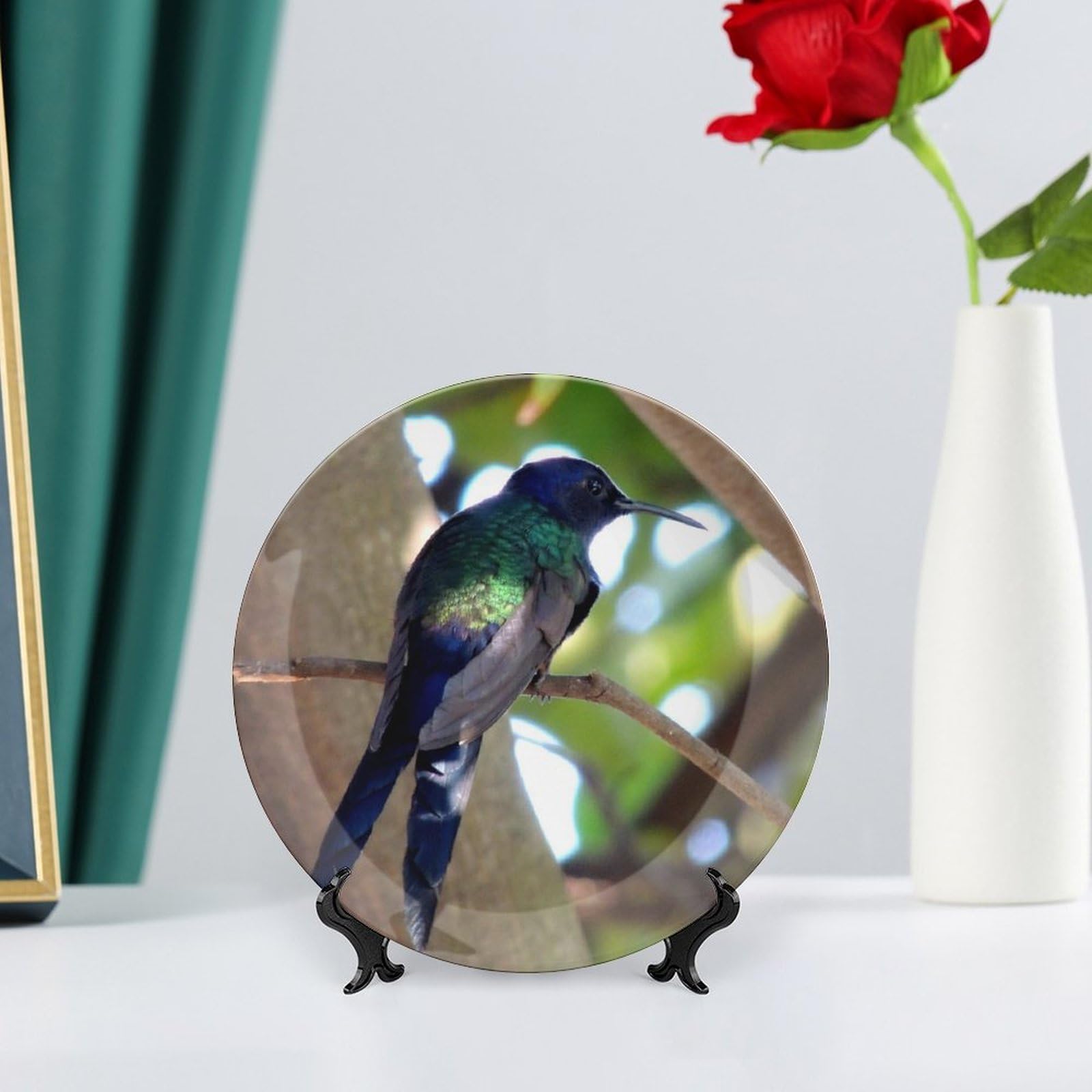 Moeatchood Exquisite Ceramic Decorative Plate, Fantastic Bone Porcelain Plates with