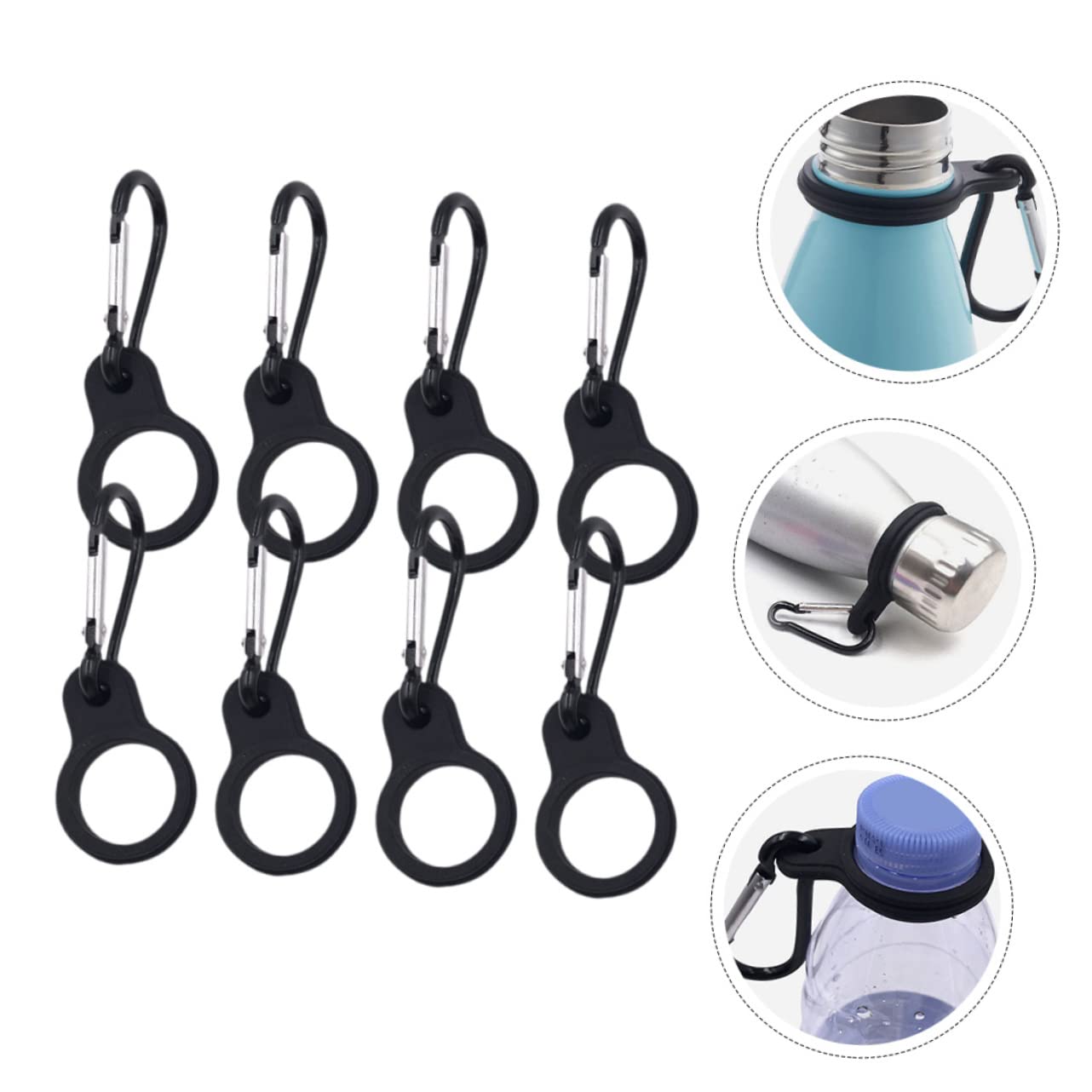 TOYANDONA Wasserkocher-aufhänger Wasserflasche Haken Fitnessstudio Sport Träger Groß Flaschenregal Flaschenschnalle Aus Metall Flaschenclip Für Draußen Kieselgel Schwarz