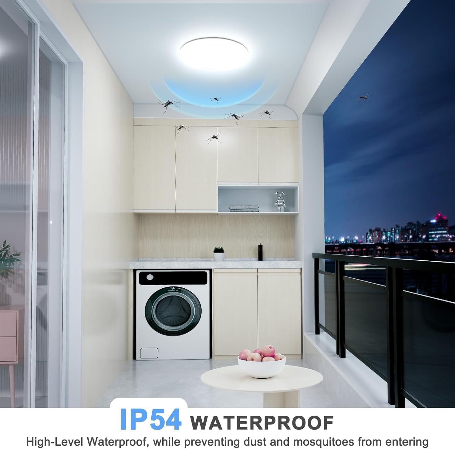 Plafon LED Techo, 36W 4500LM Lampara Techo, Plafones Para Techo LED Lámpara de Baño Impermeable IP54, Moderna Lamparas de Dormitorio Redonda Sin Marco de Estar Cocina Pasillo Sótano Oficina -6500K