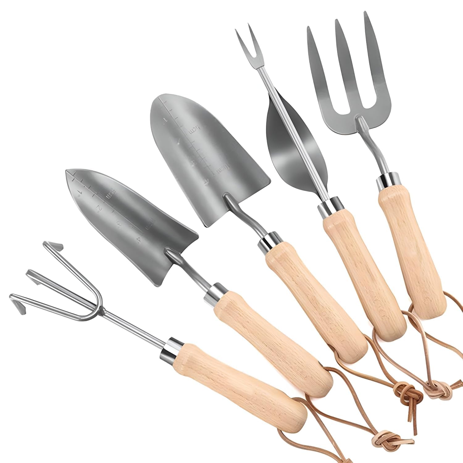OUTO 5 Pcs Stainless Steel Garden Tools Set (2 Pcs Hand Transplant Shovel, Rake Cultivator, Shovel and Hand Weeder) Terrace Balcony Wooden Handle Gardening Accessories Kit for Home Garden Farming OUTO 5 Pcs Stainless Steel Garden Tools Set (2 Pcs Hand Transplant Shovel, Rake Cultivator, Shovel and Hand Weeder) Terrace Balcony Wooden Handle Gardening Accessories Kit for Home Garden Farming
