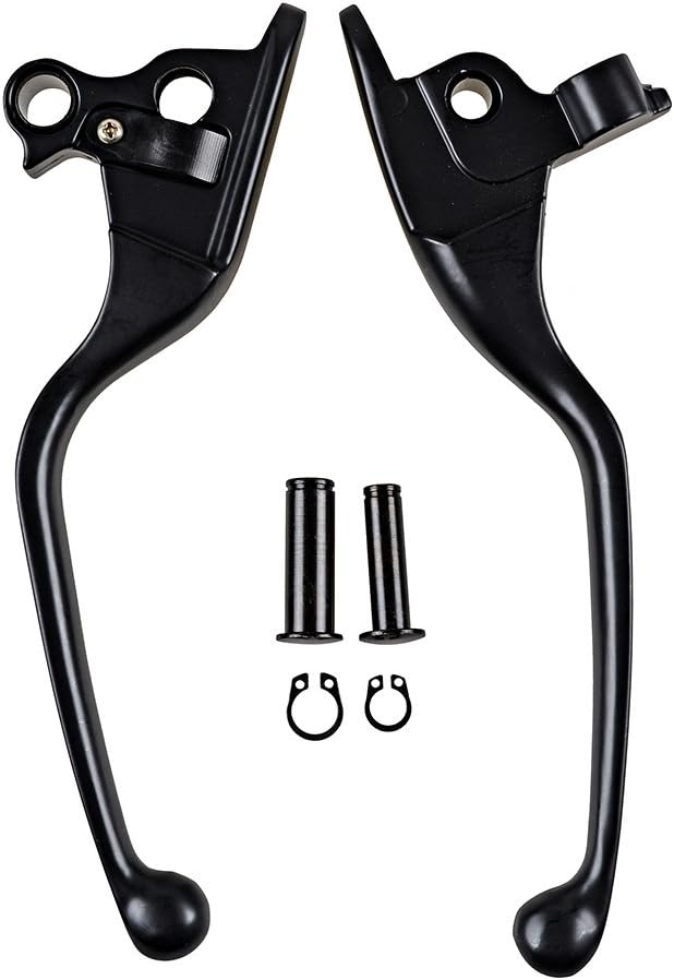 Astra Depot Motorcycle Black Blade Ergonomic Brake + Clutch Hand Levers Kit Replacement for 2008-2013 Harley Touring Trike