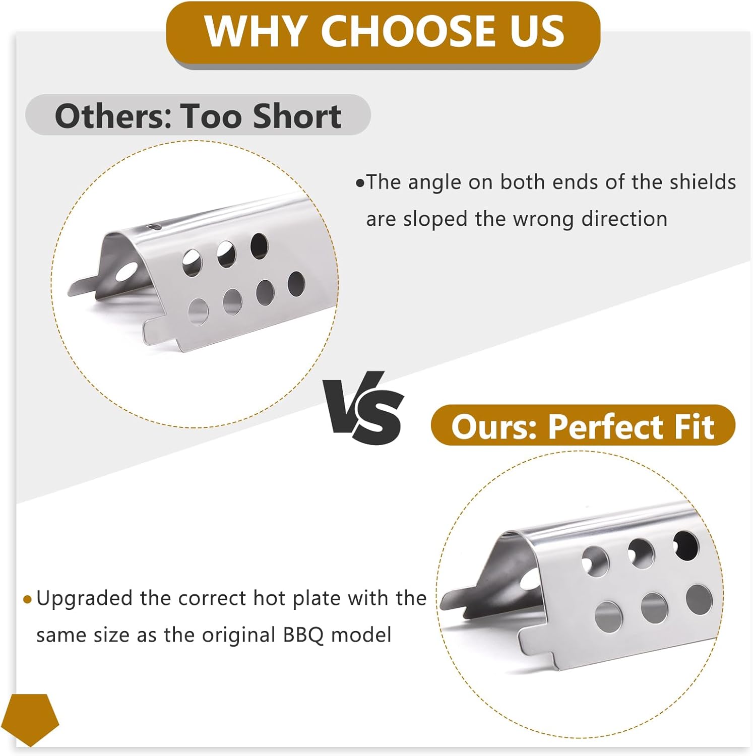 Criditpid Grill Replacement Parts for Charbroil Performance 5 Burner 463347518, 463347519, 4 Burner 463347017, 463342119, 463376017, 463377319. Heat Plates, Burners, Crossover Tubes and Ignitors.