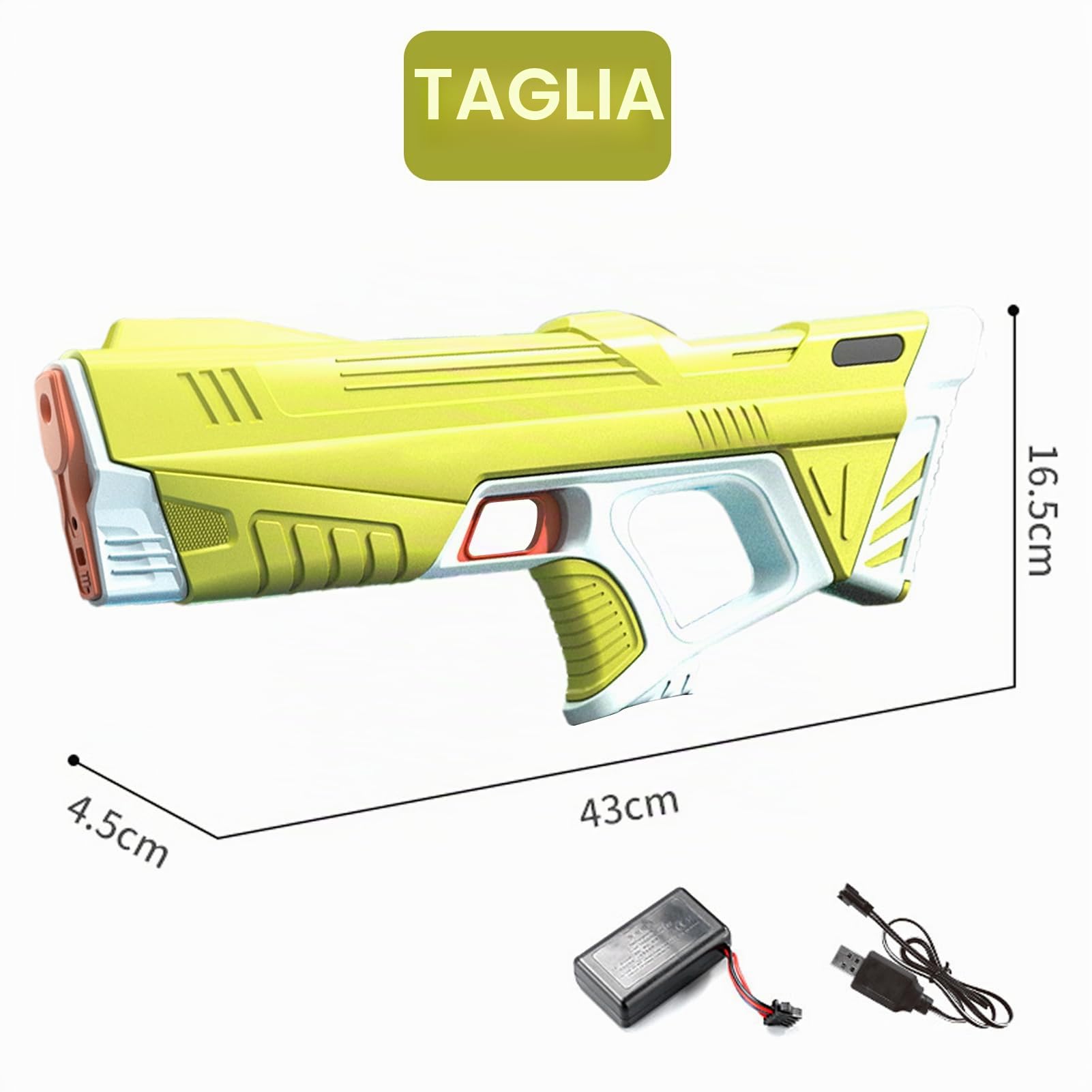 Pistole ad Acqua Elettriche,Pistola ad acqua automatica,Pistola ad Acqua Elettrica per Bambini e Adulti,Ricaricabile Water Blaster,Potente Pistola Acqua,Pistola ad Acqua Elettrica Super Potente,giallo