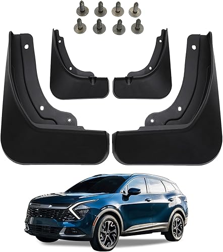 Juego de 4 protectores de barro para Kia Sportage 2023 2024, guardabarros delanteros y traseros