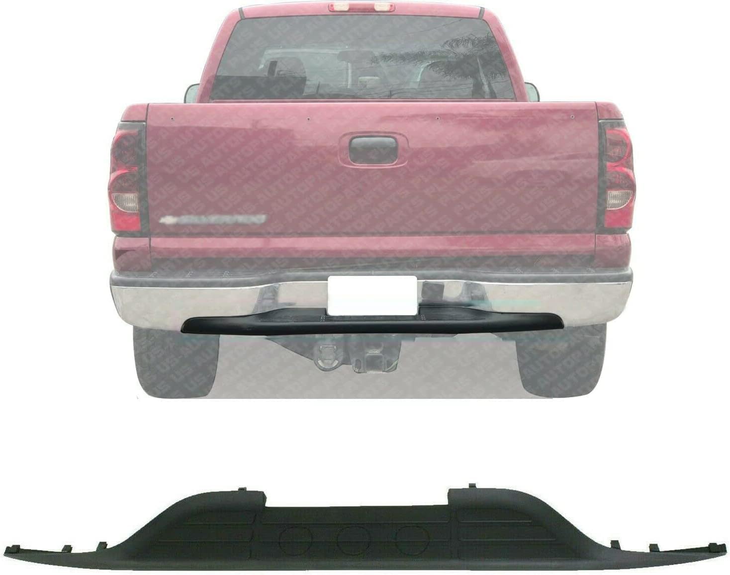 New Rear Bumper Center Step Pad Textured Plastic Direct Replacement For Chevrolet Silverado/GMC Sierra 1999-2006 12335696 GM1191121